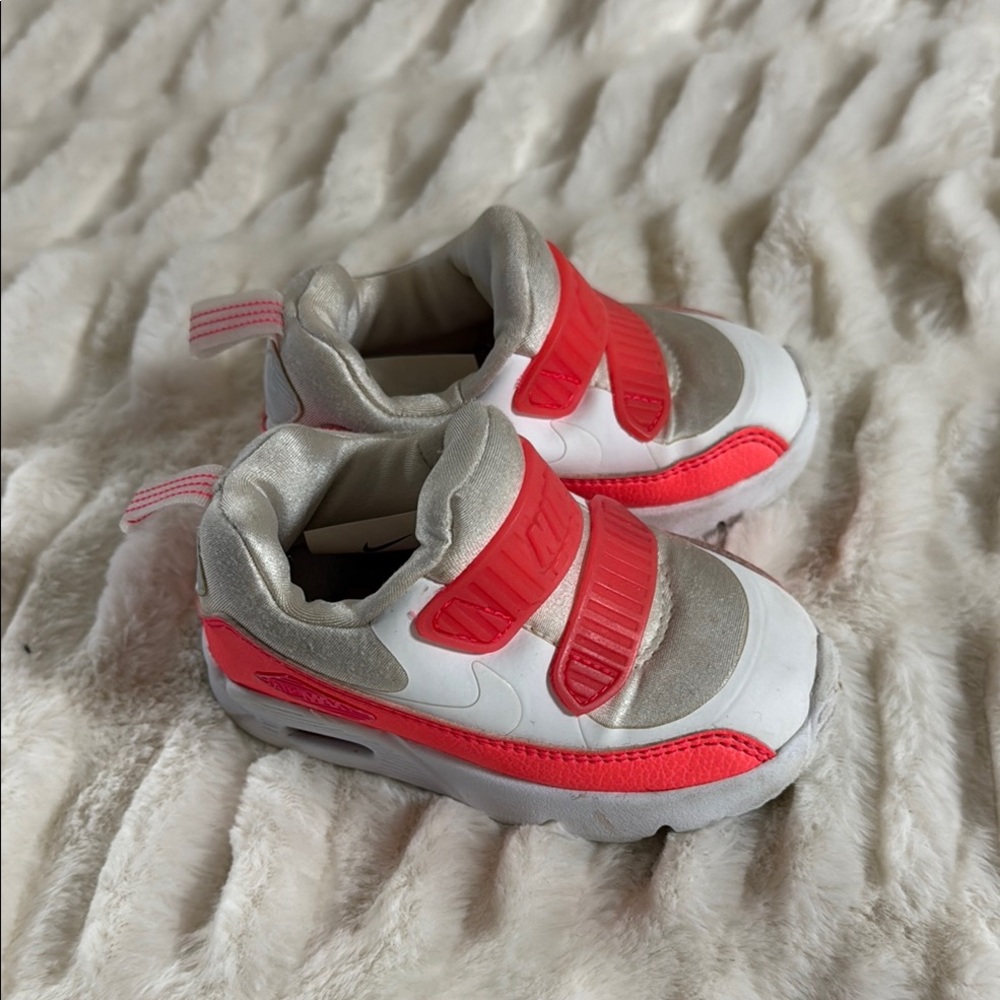 Kids Neon Pink & White Athletic Sneakers